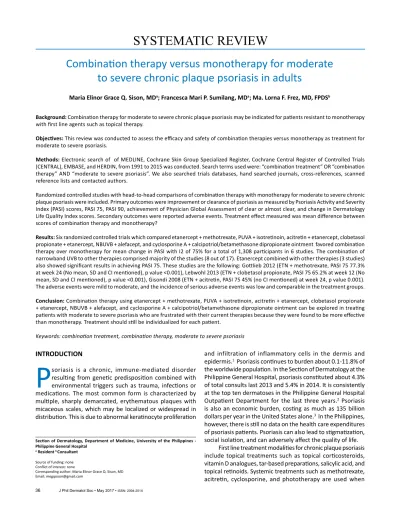 Combination therapy versus monotherapy for moderate to severe chronic ...