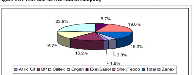 Figure 6.1: Tshwane service station sampling 