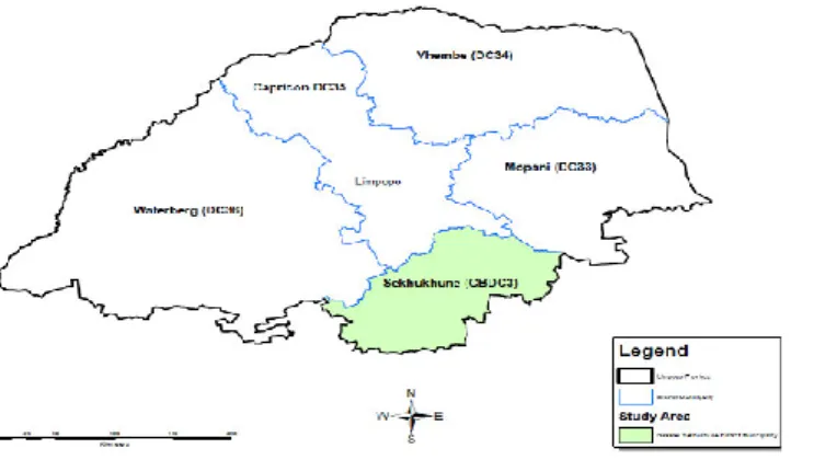 Figure 3.3: Map of Mpumalanga province. Source: https://dermacation.org.za/Retrieved 13  /01/2020 