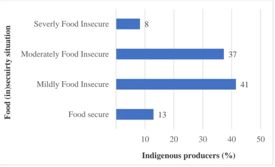 Figure 5.1:  The food (in)security situation of the indigenous leafy vegetables’ famers   Source: author’s analysis 
