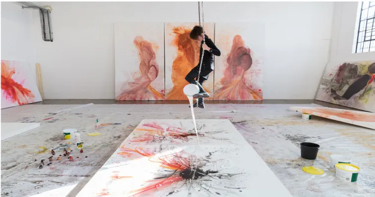 Figure 2: Penny Siopis at work.