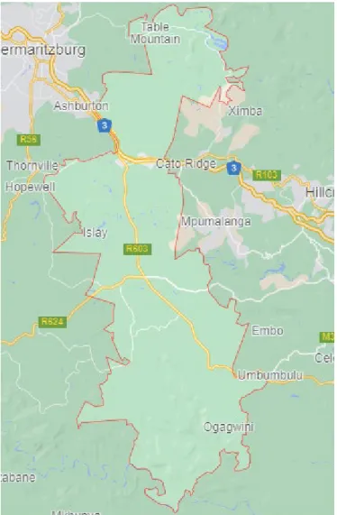 Figure 2: Map of Mkhambathini Local Municipality 