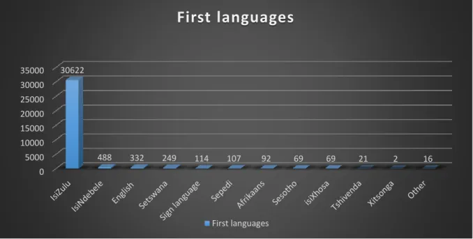 Fig 1.5 First Languages  