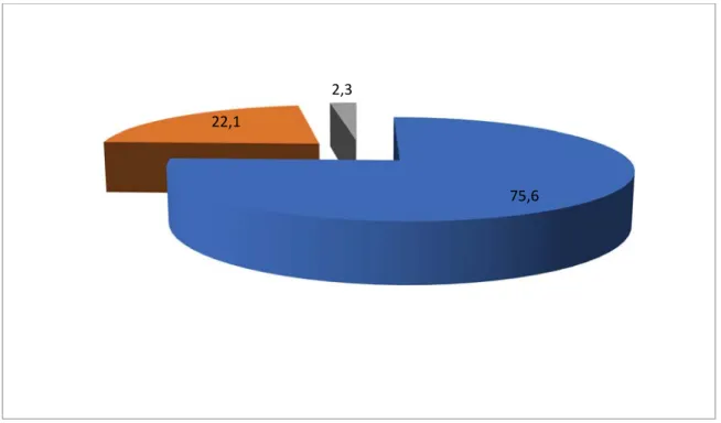 Figure 6: After the heavy rainfall I have been drinking contaminated water (N=258)  The results of this study showed that 195 (75.6%) of the respondents agreed that they have  been drinking contaminated water after experiencing heavy rainfall in the villag
