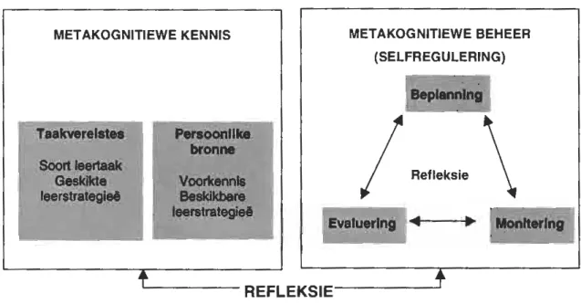 Figuur 2.3  Metakognisie (Ertmer &amp; Newby, 1996:15) 