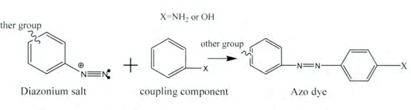 Figure  2.3 Schematic representation of an azo dye synthesis. 