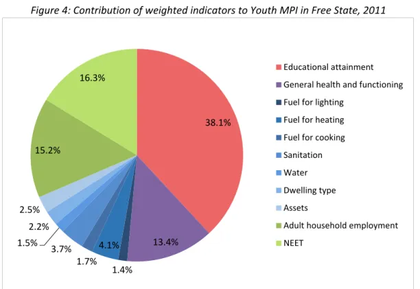 Table 6: Multidimensional youth poverty measures in Free State, 2011 