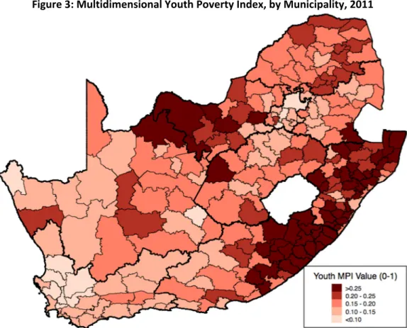 Figure 3: Multidimensional Youth Poverty Index, by Municipality, 2011 