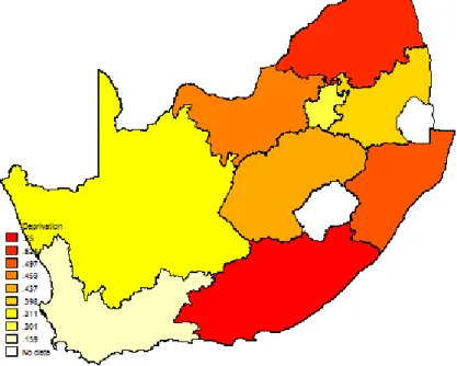 Figure 3: Provincial Deprivations by Indicator: Insufficient Quality 
