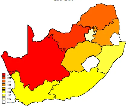 Figure 4: Provincial Deprivations by Indicator: Physical Consequences 