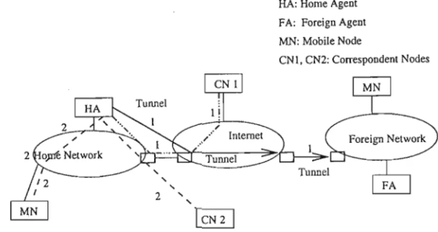 Figure 2.3: Mobile IP entities