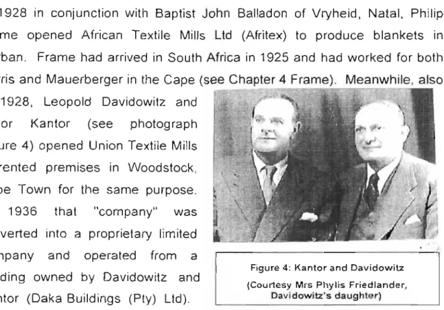 Figure 4 : Kantor and  Davidowitz  (Courtesy  Mrs  Phylis Friedlander, 