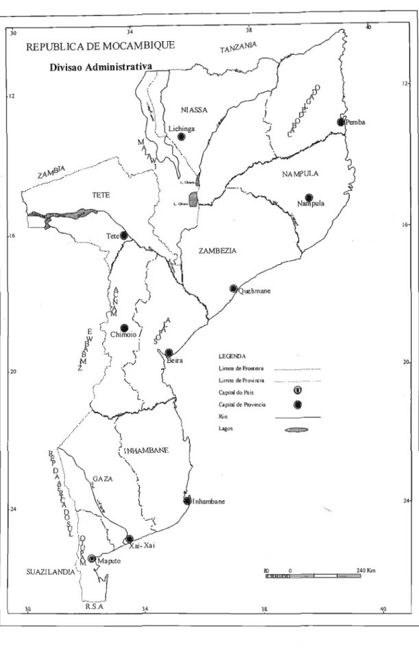 Figure 3-1: Map of Mozambique