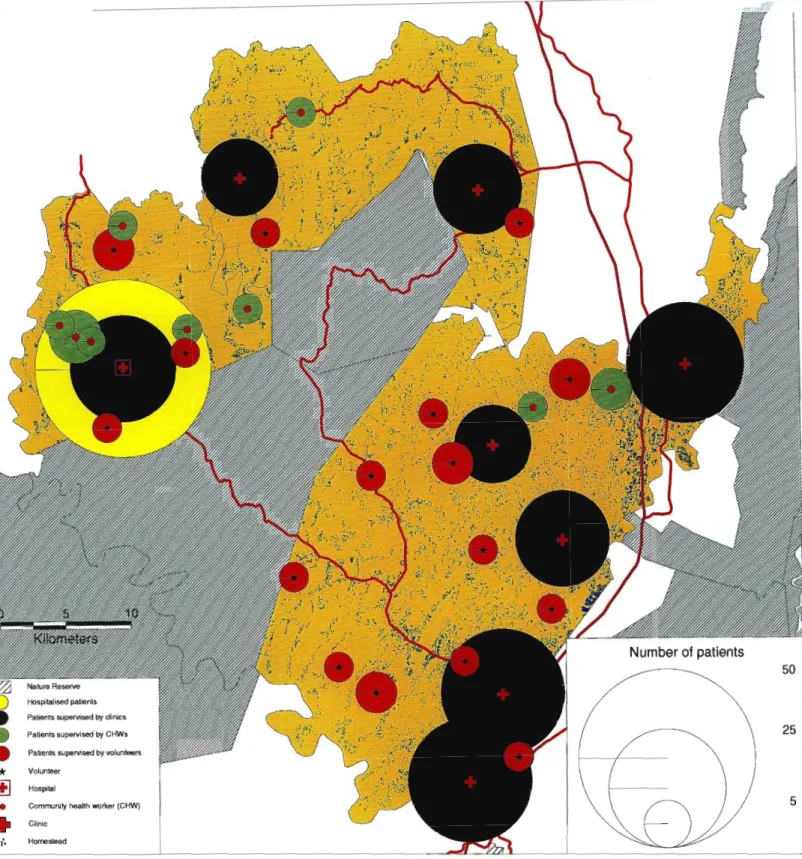 Figure 4.1:  Treatment and supervision of tuberculosis patients in Hlabisa district,  1991 