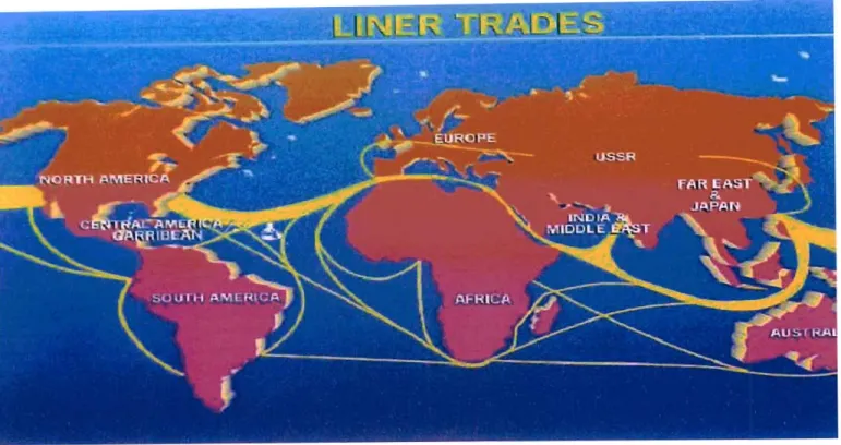 Figure 3.1 - East !West Container Liner Trade Routes