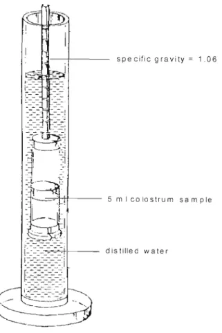 Figure 1.5 Colostrometer used for determining the specific gravity of colostrum (LeBlanc et al