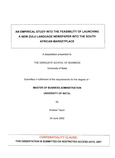 empirical research in zulu