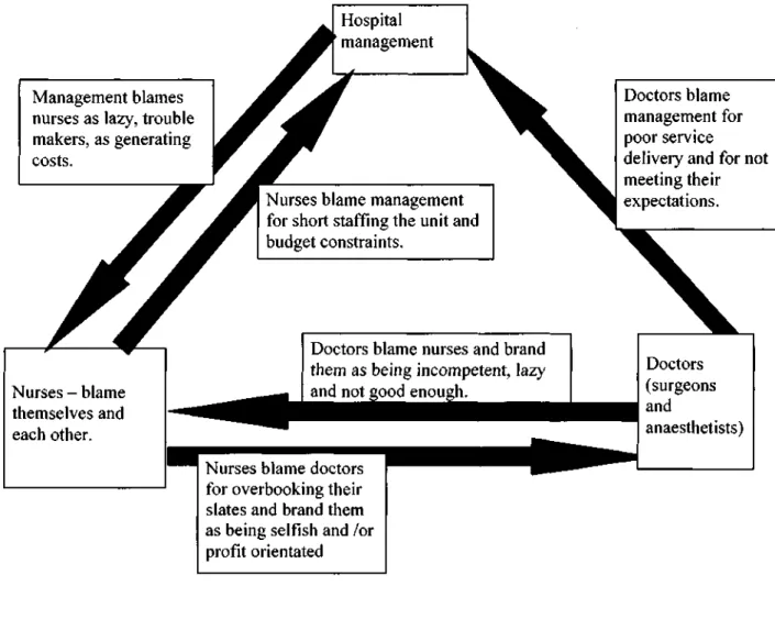 Diagram 5.4.2: The blaming triangle 