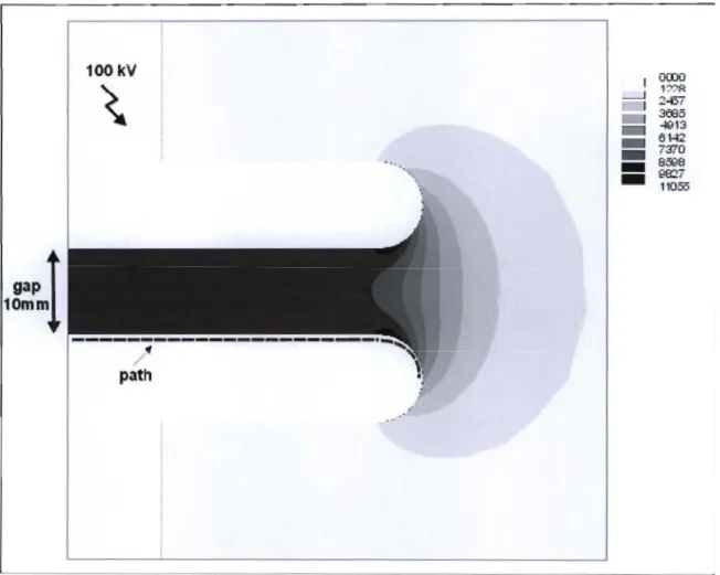 Figure 5.9 Field Distribution simulations for uniform parallel plates 5.13 Temperature Effects
