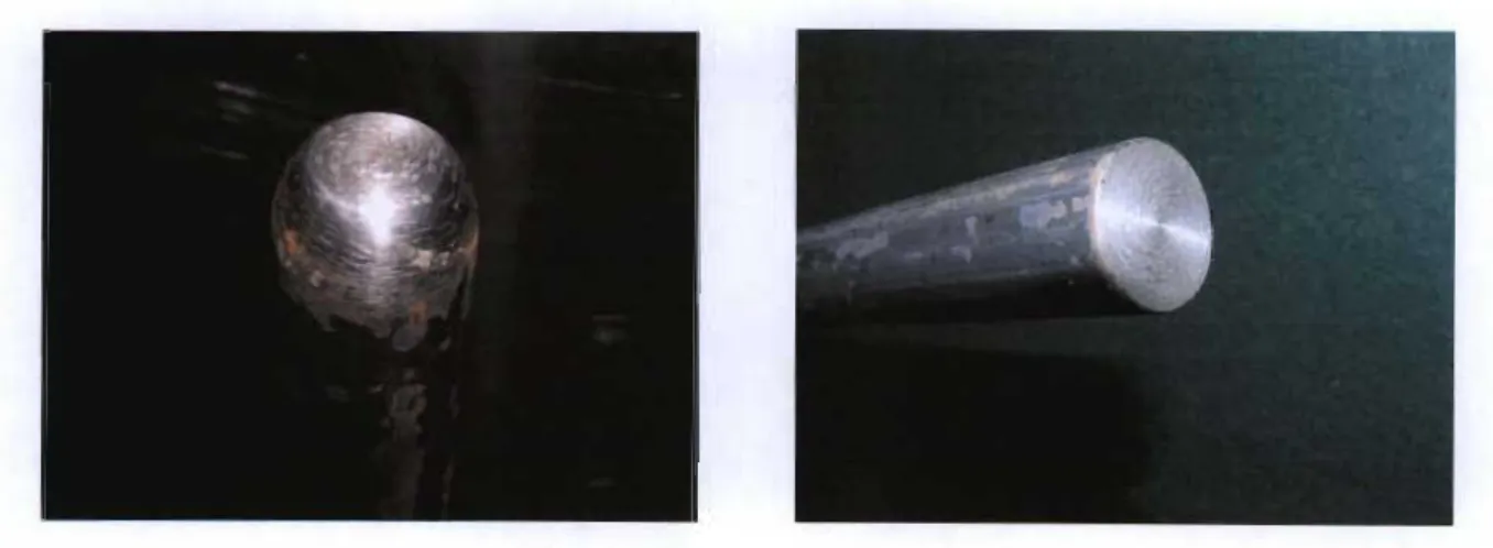 Figure 7.1 hemispherical rod, 0 = 20mm Figure 7.2 Flat rod, 0= 20mm
