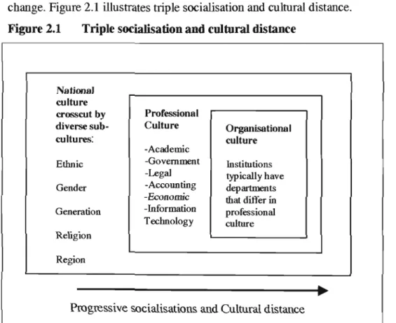 Figure 2.1 Triple socialisation and cultural distance