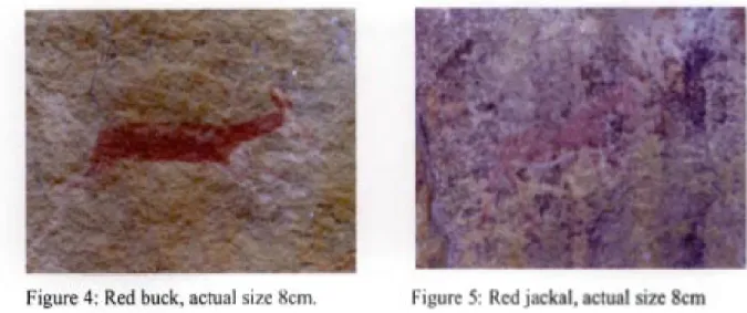 Figur 4: Red buck, actual ize 8cm. Figure 5: Red jackal actual size 8cm