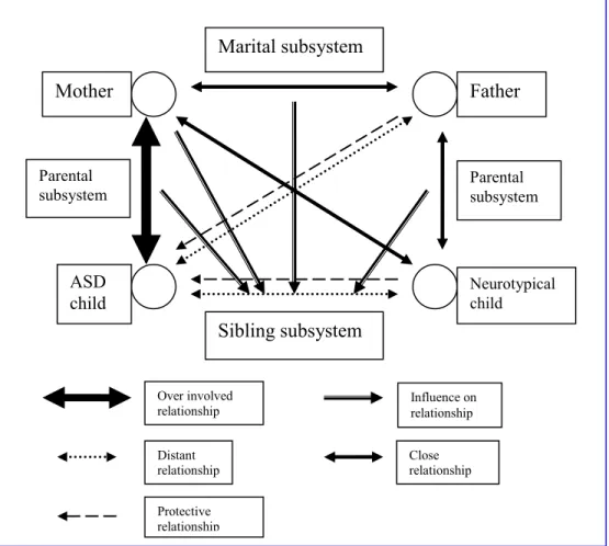 Figure 4: Relationships and effect on sibling subsystem adapted from Sanders (2004). 