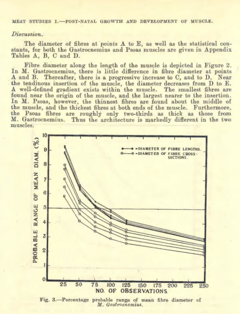 Fig.  3.-Percentage  probable  range  of  mean  fibre- diameter  of  M.  Gastrocnemius 