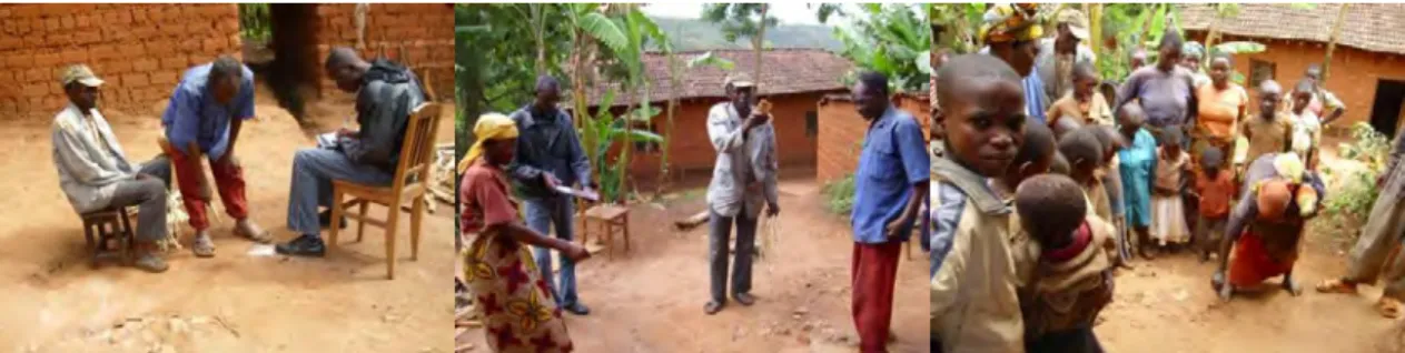 Figure 3.3: PLA Exercises with one Household’s members in Giheta  