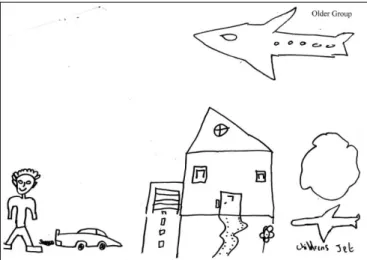Figure 6: A Child from Older Group’s Depiction of ‘Where Rich People may Live’. 