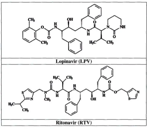 Figure 1.8. Chemical structures of the Pis [214] commonly prescribed in South Africa for the 