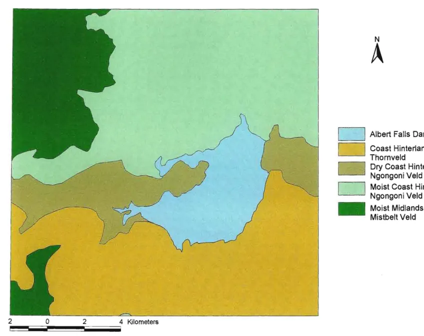 Fig 3.3 Bloresource Groups of Albert Falls Area (Source: Camp,  1999) 
