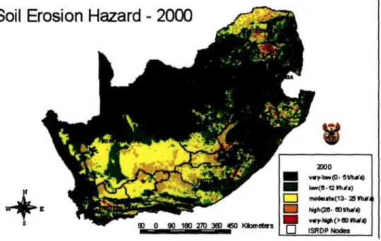 Figure 1: The Predicted Water Erosion Map for Soudi Africa 1 . 