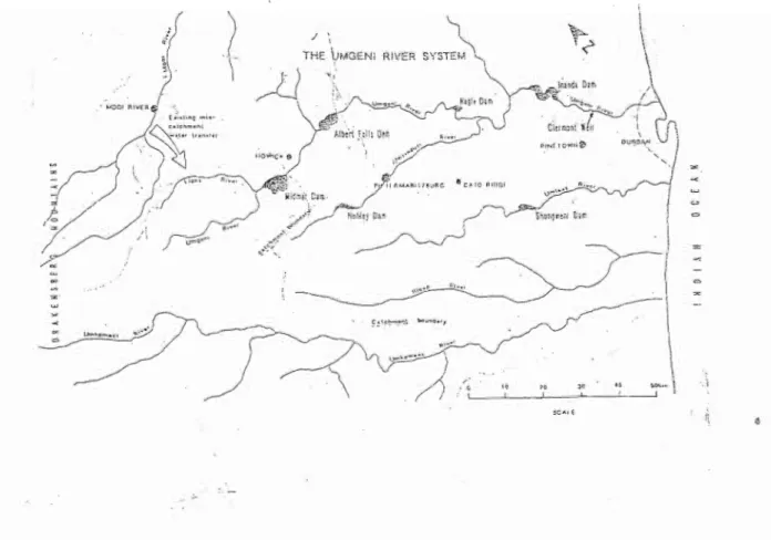 Figure 2-3 - The Umgeni River System - source unknown