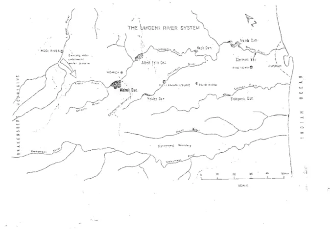 Figure 2-3 - The Umgeni River System - source unknown