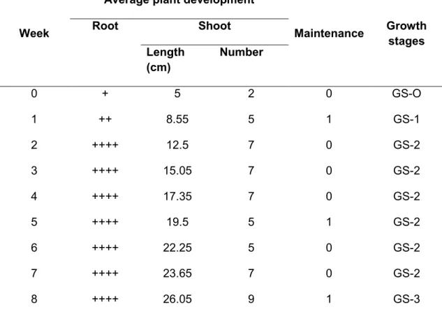 Table 2.9 indicated that the systems were beneficial for the studying of sorghum  development