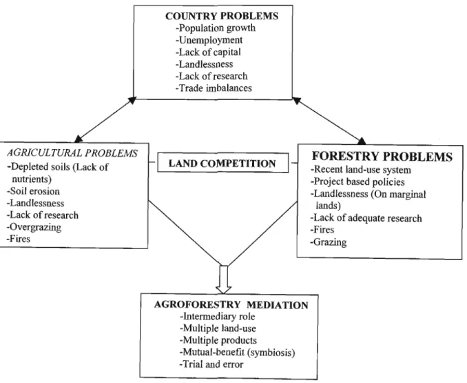 Figure 64: Interaction of country problems with those of forestry and agriculture