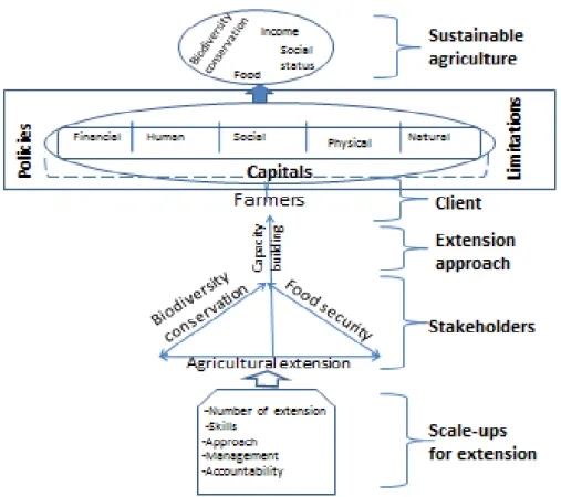 Figure 2: Refurbished extension model to promote food security and biodiversity  conservation 