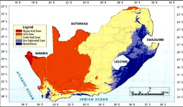 Figure 2.9Agro-climatic areas of South Africa (FOA, 2005)