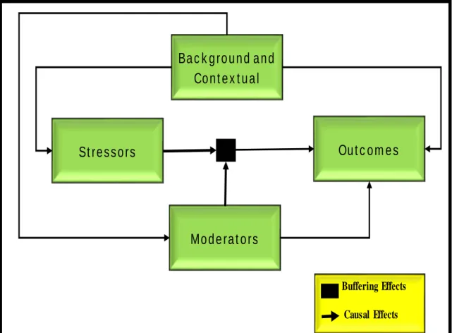 Figure 1. 1 Stress Process Model by Aneshensel et al. (1995) 