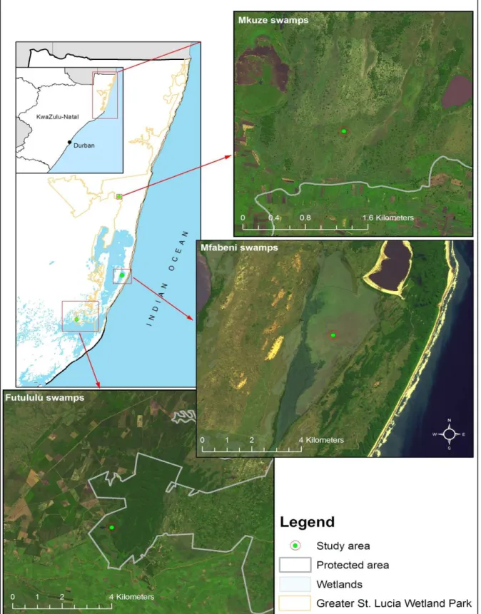 Figure 1.3. Location of the study area in KwaZulu-Natal Province of South Africa. 