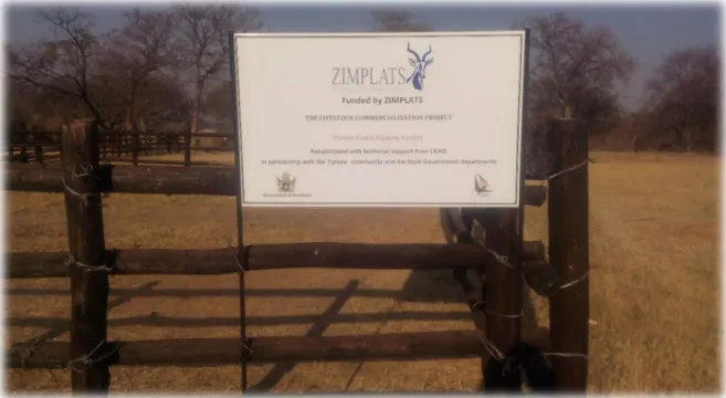 Figure 6.2: Community dip-tank sponsored by ZIMPLATS (Photo by author) 