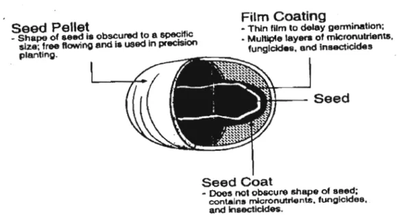 Figure 1.6. Types of seed coatings commercially used for seed enhancement (Copeland - - -and McDonald, 1995).