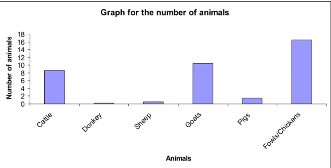 Graph for the number of animals
