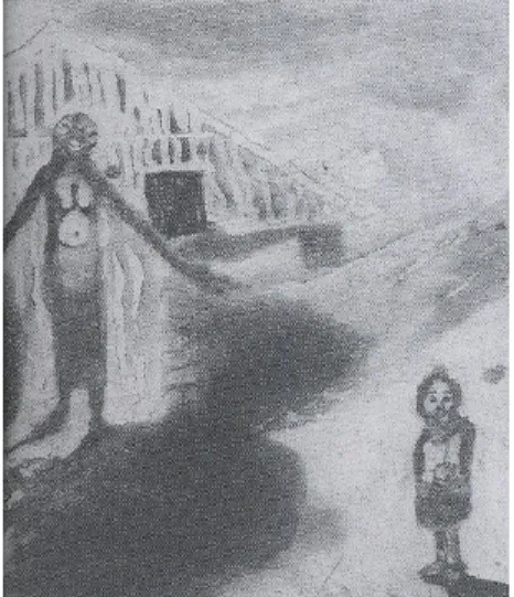 Figure  5:  C.  Shilakoe,  The  Widow-1969.    Aquatint  on  paper,  31x30,2cm    University  of  Zululand  Collection