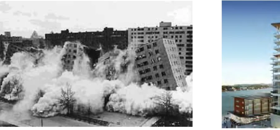 Figure  2.4  (right):  Slums  were  often  cleared  for  the  construction  of  new  buildings for the middle and upper class
