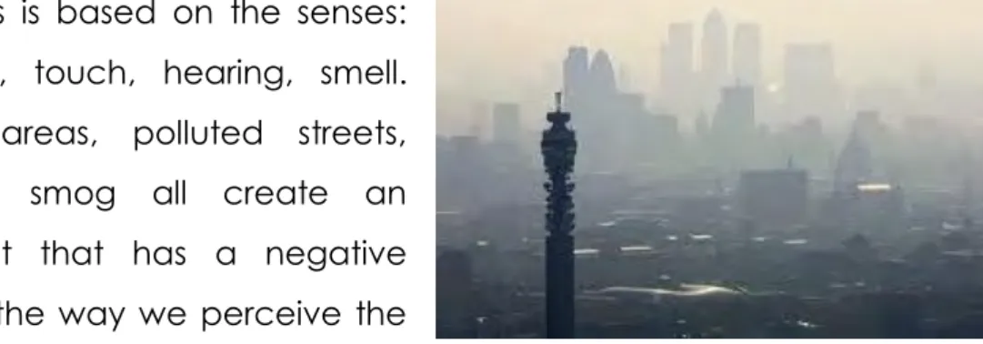 Figure 3.8:  Smog in the inner city  provides an unhealthy and  unpleasant environment