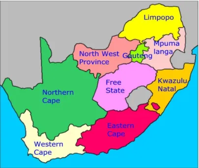 Figure 1: Map of South Africa 