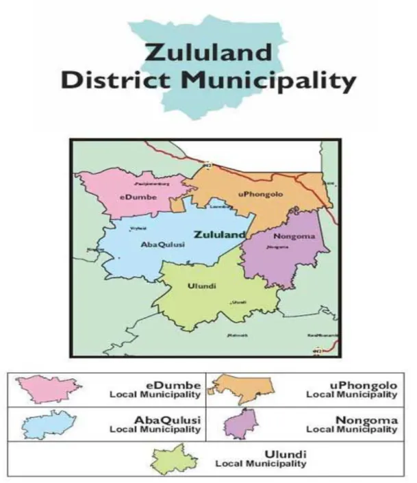 Figure 7: Study area (Source: http://www.zululand.org.za/) 