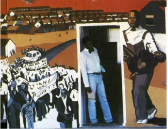 FIGURE 9: IMAGE OF SOWETO            RIOTS MURAL 